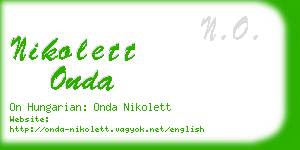 nikolett onda business card